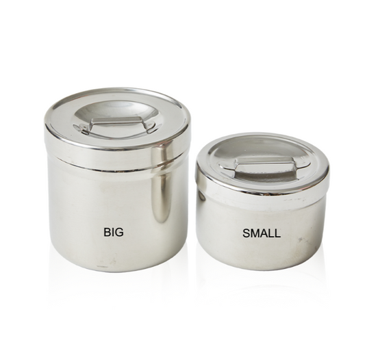 Round stainless steel container (cotton pad case)